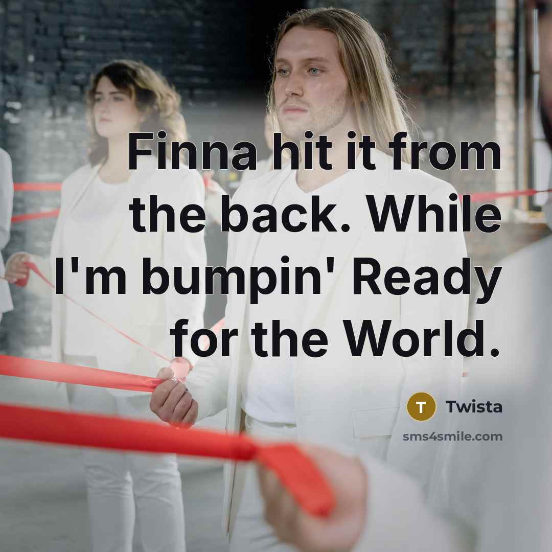 “Finna hit it from the back. While I'm bumpin' Ready for the World.” quote by Twista