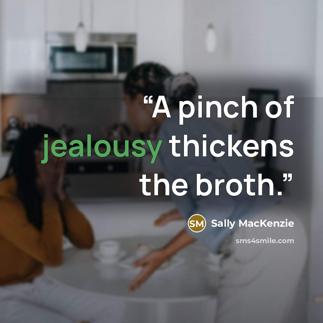 “A pinch of jealousy thickens the broth.” quote by Sally MacKenzie