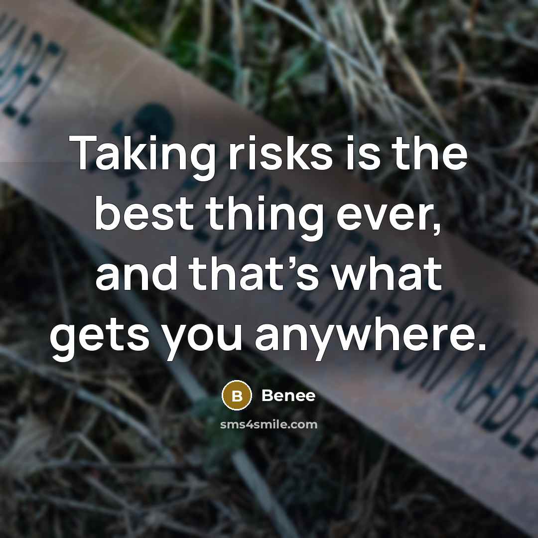 “Taking risks is the best thing ever, and that's what gets you anywhere.” quote by Benee