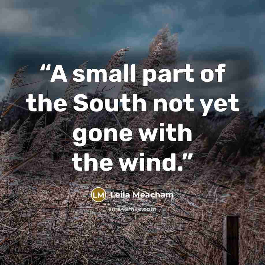 “A small part of the South not yet gone with the wind.” quote by Leila Meacham