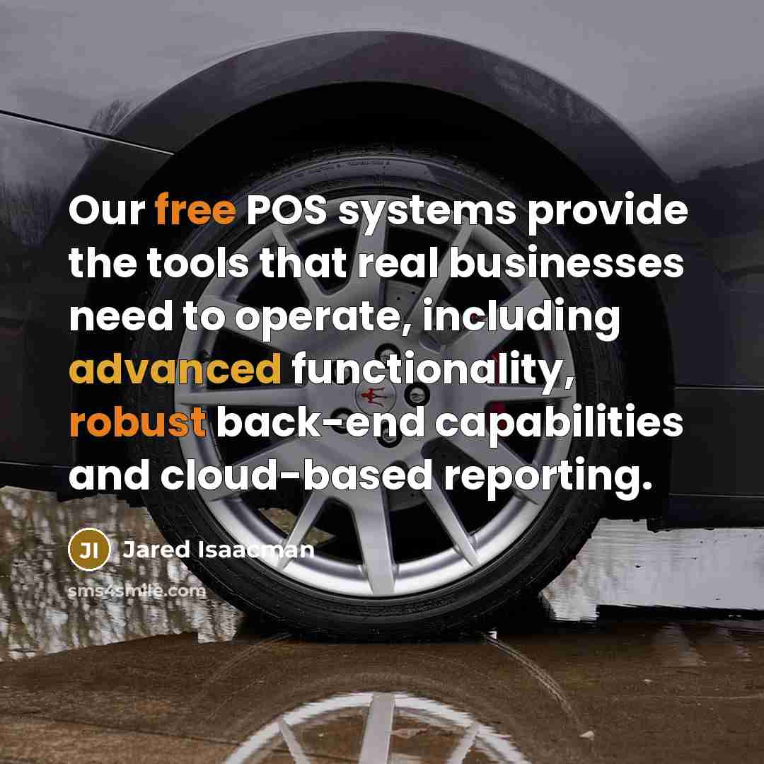 “Our free POS systems provide the tools that real businesses need to operate, including advanced functionality, robust back-end capabilities and cloud-based reporting.” quote by Jared Isaacman