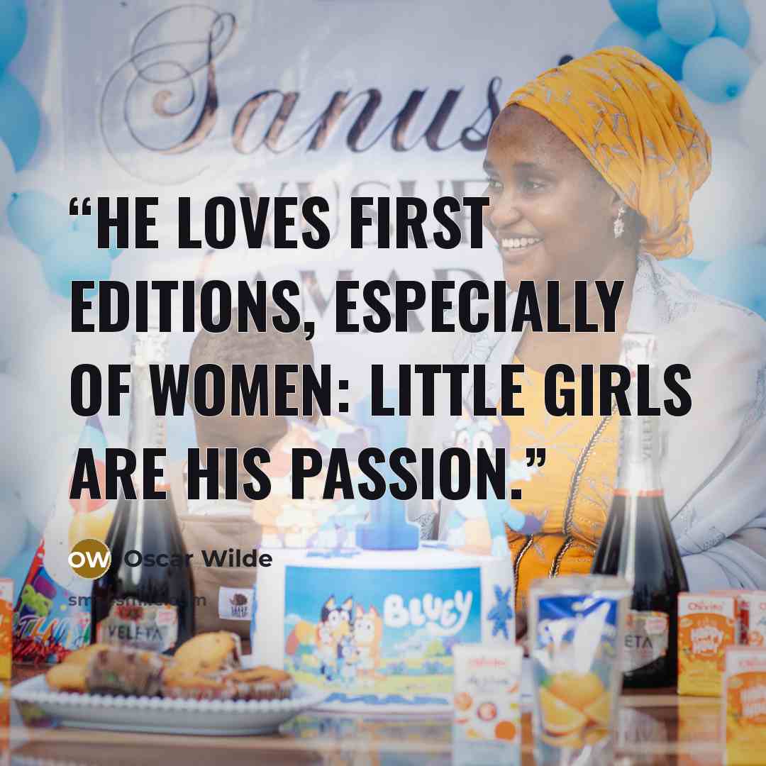 “He loves first editions, especially of women: little girls are his passion.” quote by Oscar Wilde