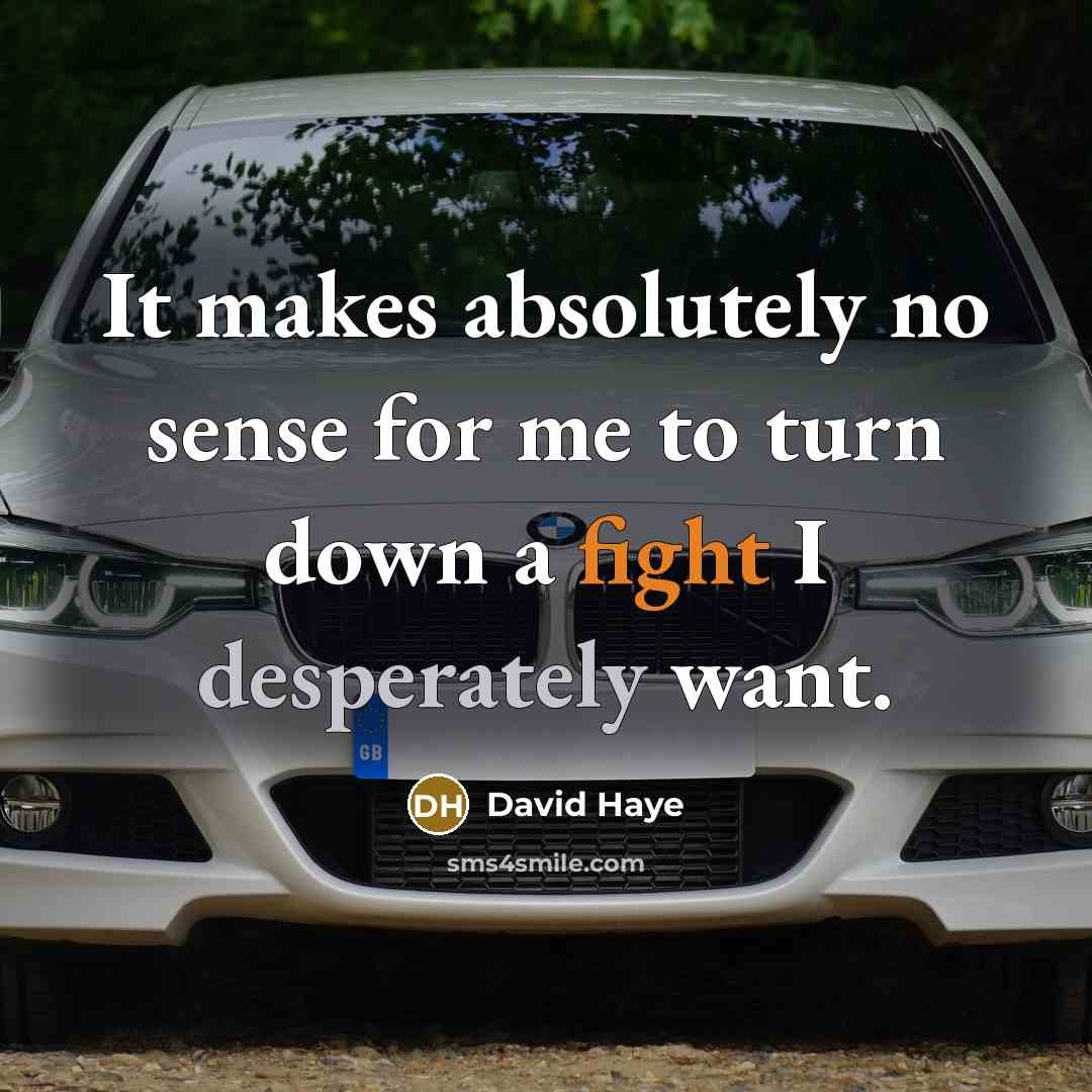 “It makes absolutely no sense for me to turn down a fight I desperately want.” quote by David Haye