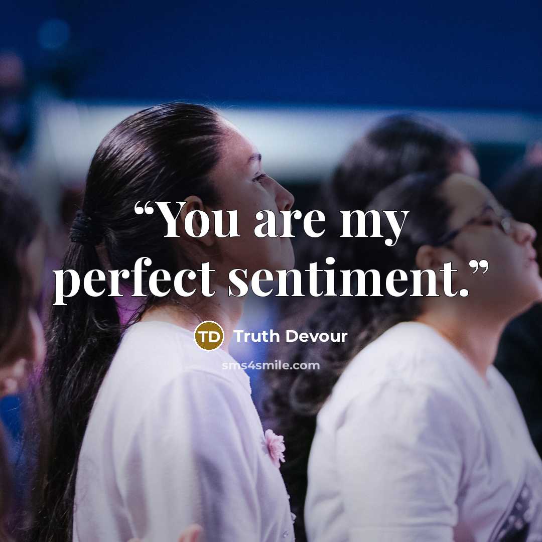 “You are my perfect sentiment.” quote by Truth Devour
