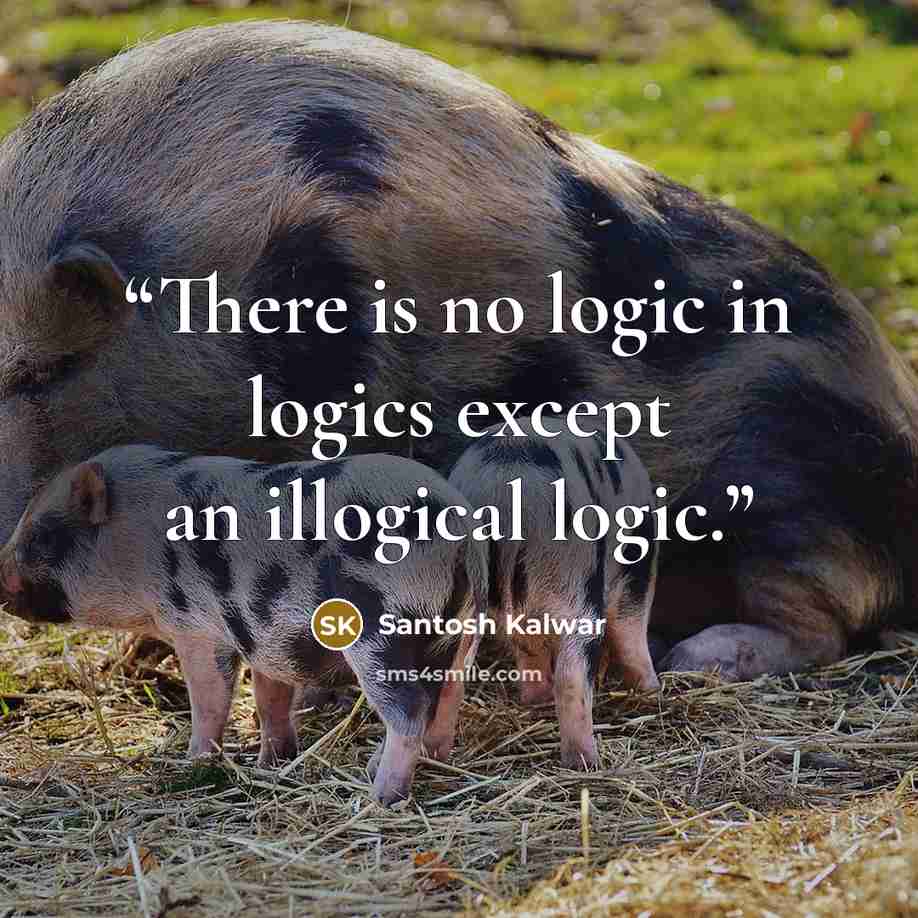 “There is no logic in logics except an illogical logic.” quote by Santosh Kalwar