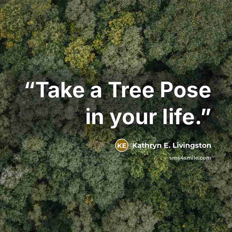 “Take a Tree Pose in your life.” quote by Kathryn E. Livingston