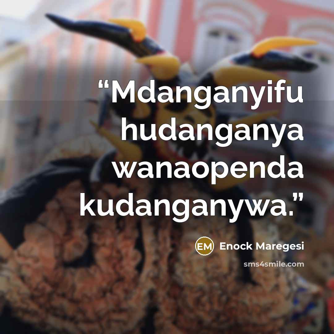 “Mdanganyifu hudanganya wanaopenda kudanganywa.” quote by Enock Maregesi