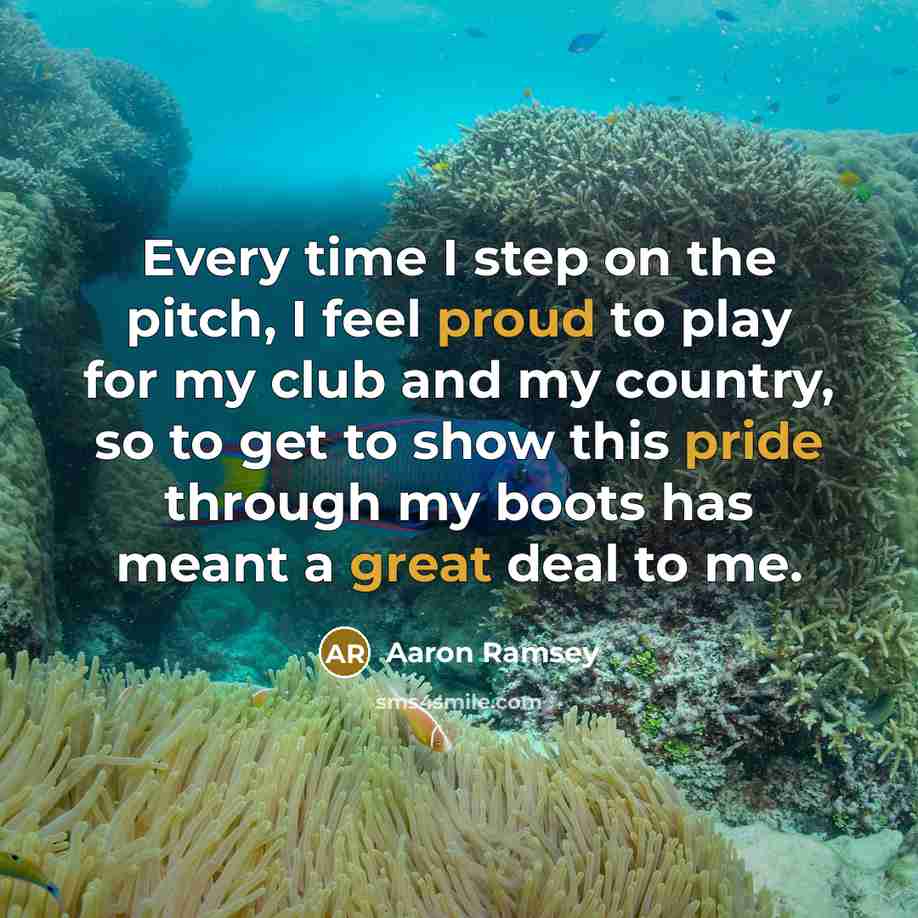 “Every time I step on the pitch, I feel proud to play for my club and my country, so to get to show this pride through my boots has meant a great deal to me.” quote by Aaron Ramsey