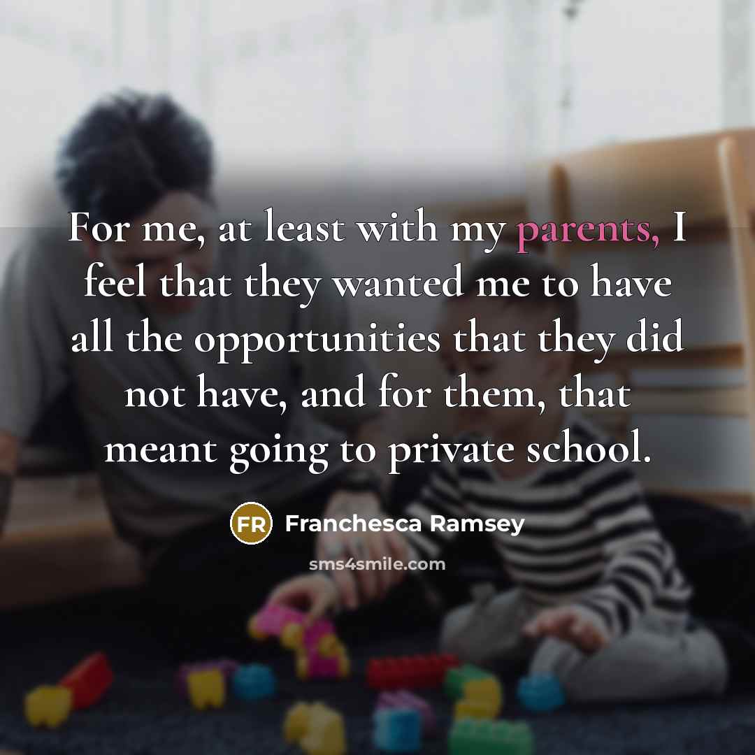 “For me, at least with my parents, I feel that they wanted me to have all the opportunities that they did not have, and for them, that meant going to private school.” quote by Franchesca Ramsey