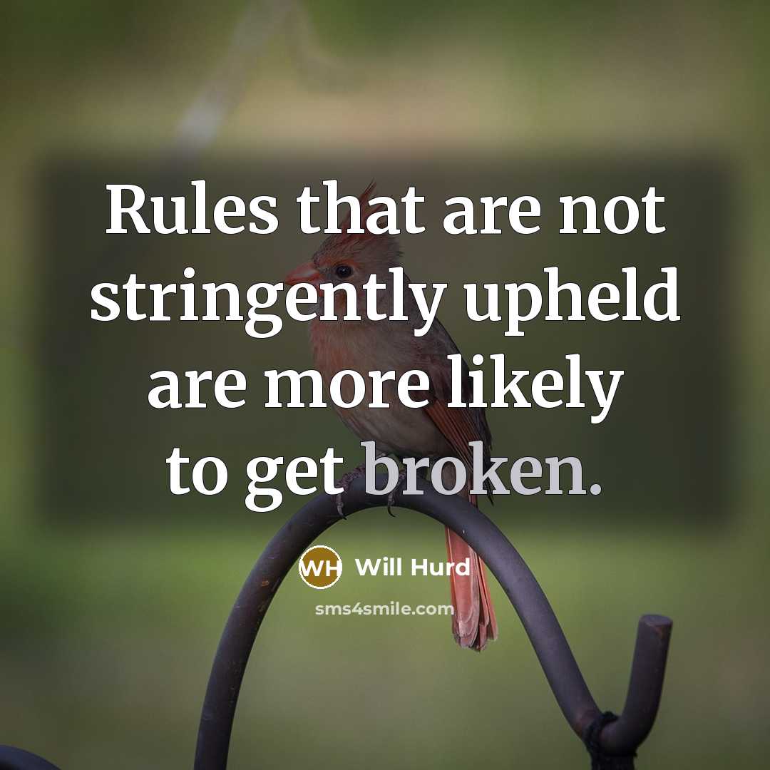 “Rules that are not stringently upheld are more likely to get broken.” quote by Will Hurd
