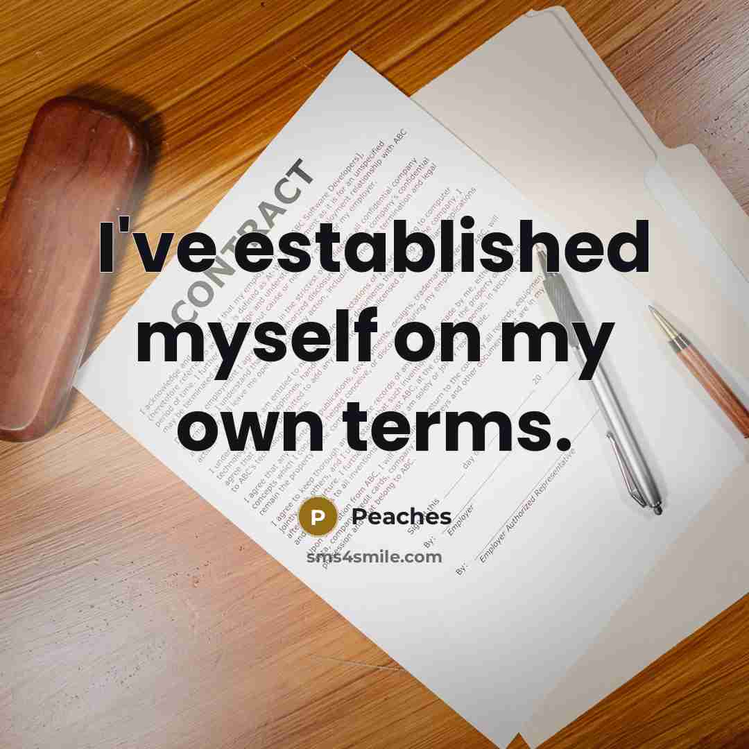 “I've established myself on my own terms.” quote by Peaches