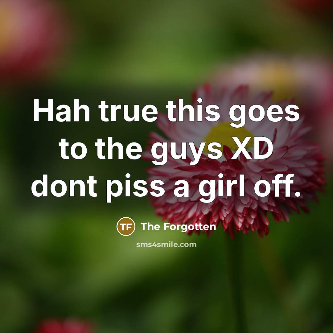 “Hah true this goes to the guys XD dont piss a girl off.” quote by The Forgotten