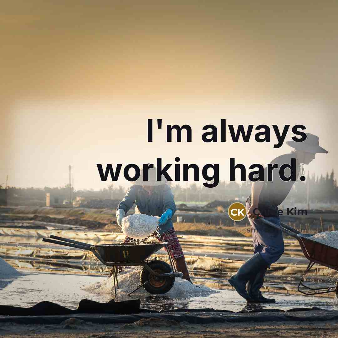 “I'm always working hard.” quote by Chloe Kim