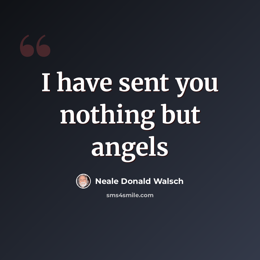 “I have sent you nothing but angels” quote by Neale Donald Walsch