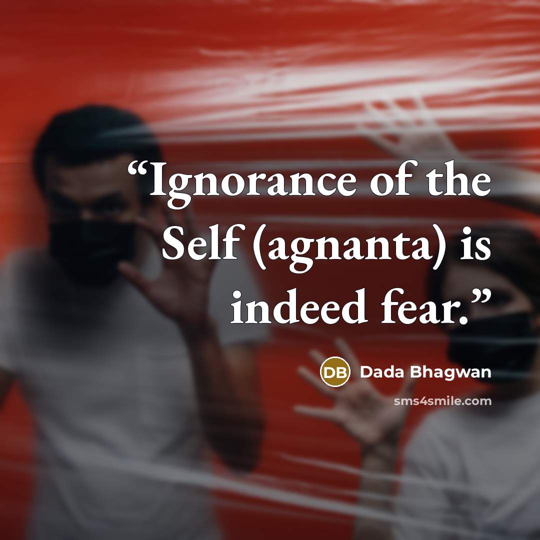 “Ignorance of the Self (agnanta) is indeed fear.” quote by Dada Bhagwan