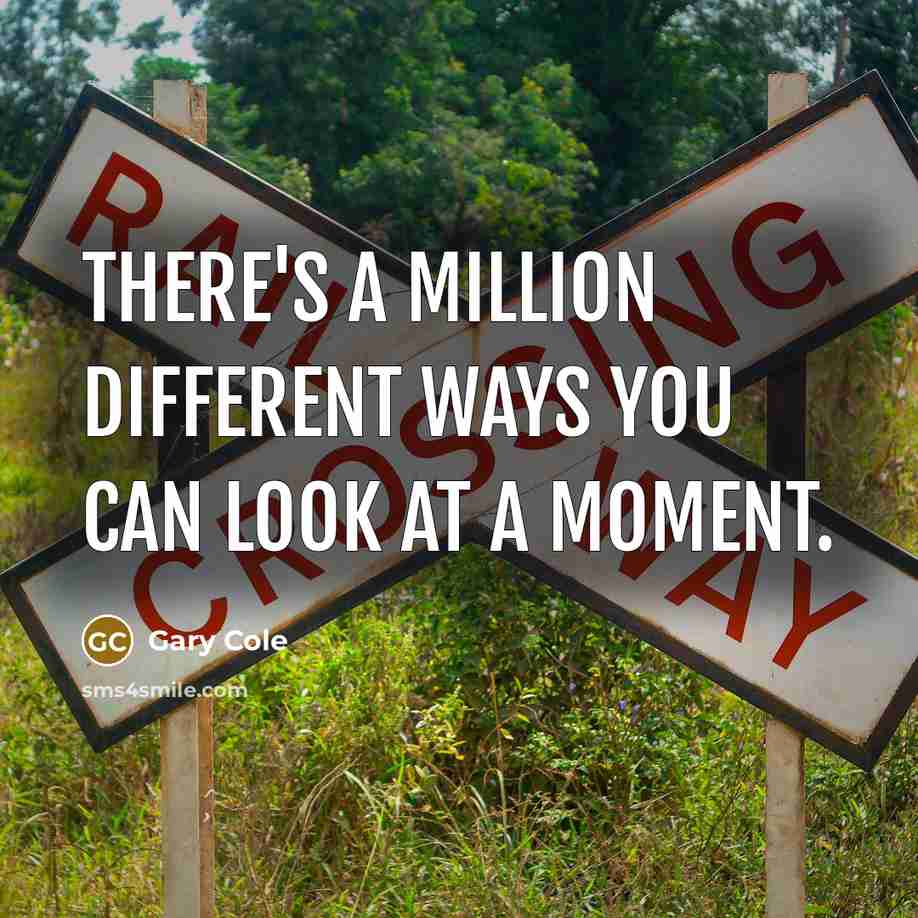 “There's a million different ways you can look at a moment.” quote by Gary Cole