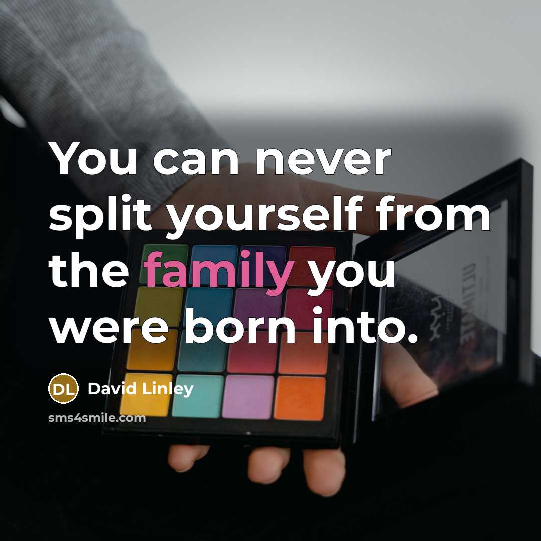 “You can never split yourself from the family you were born into.” quote by David Linley