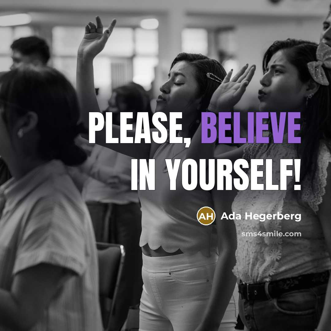“Please, believe in yourself!” quote by Ada Hegerberg