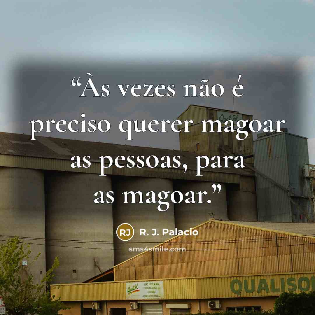 “Às vezes não é preciso querer magoar as pessoas, para as magoar.” quote by R. J. Palacio