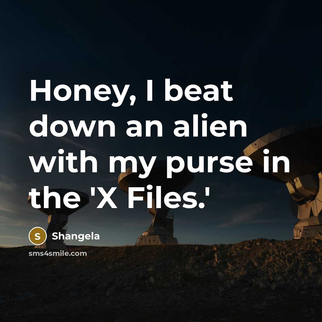 “Honey, I beat down an alien with my purse in the 'X Files.'” quote by Shangela