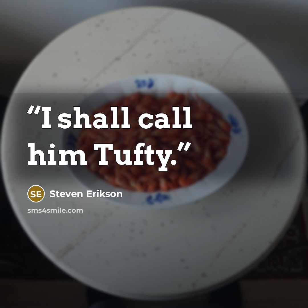 “I shall call him Tufty.” quote by Steven Erikson