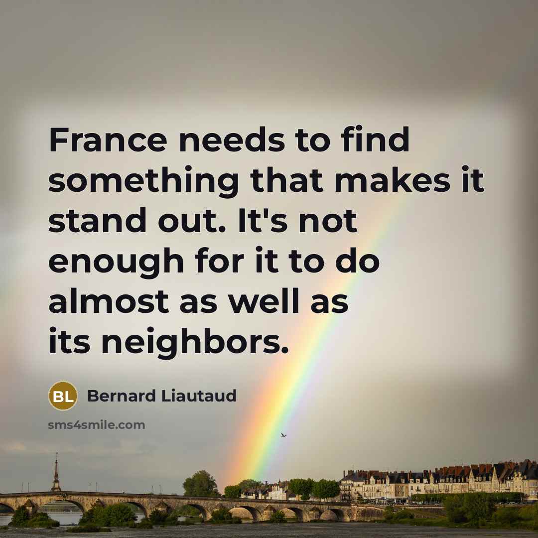 “France needs to find something that makes it stand out. It's not enough for it to do almost as well as its neighbors.” quote by Bernard Liautaud