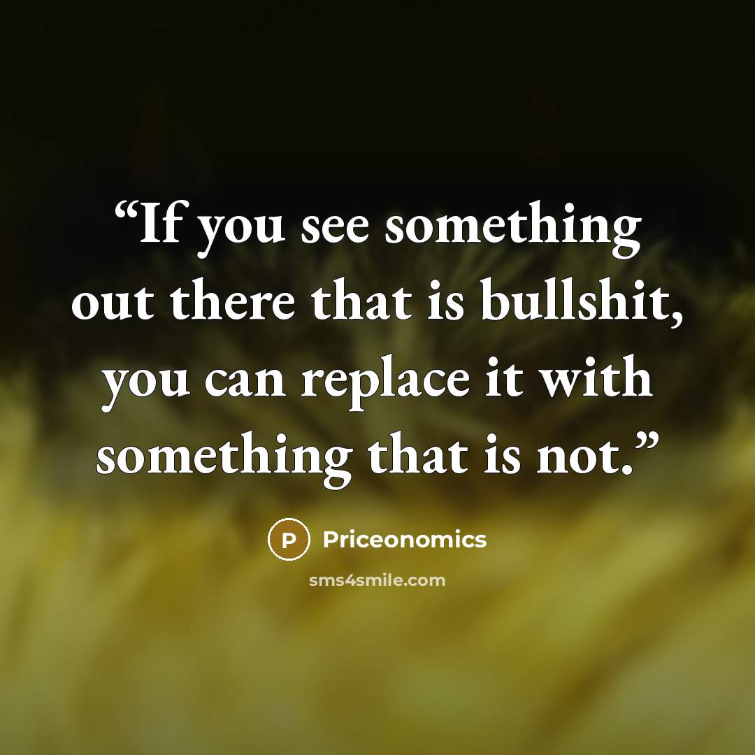 “If you see something out there that is bullshit, you can replace it with something that is not.” quote by Priceonomics