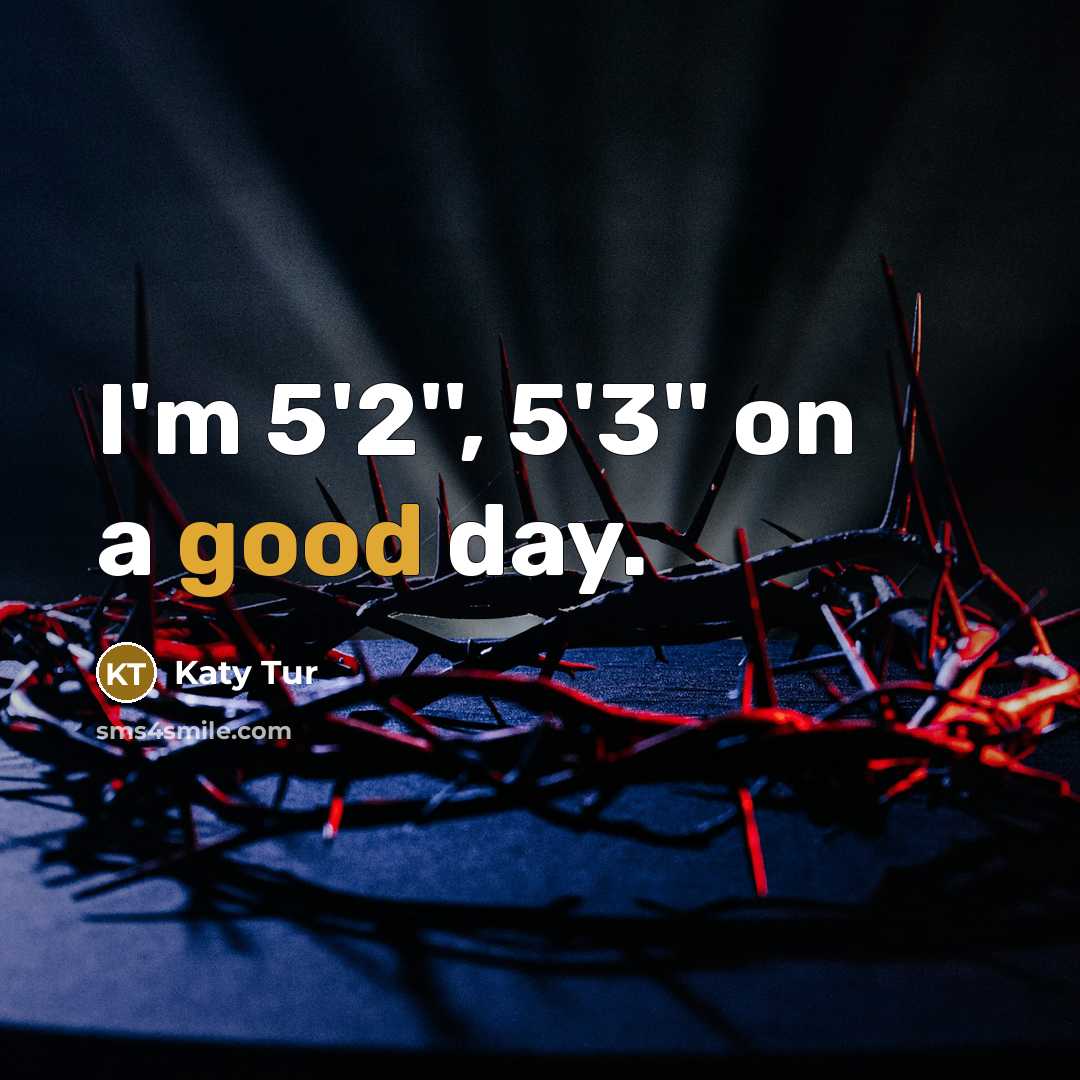 “I'm 5'2'', 5'3'' on a good day.” quote by Katy Tur