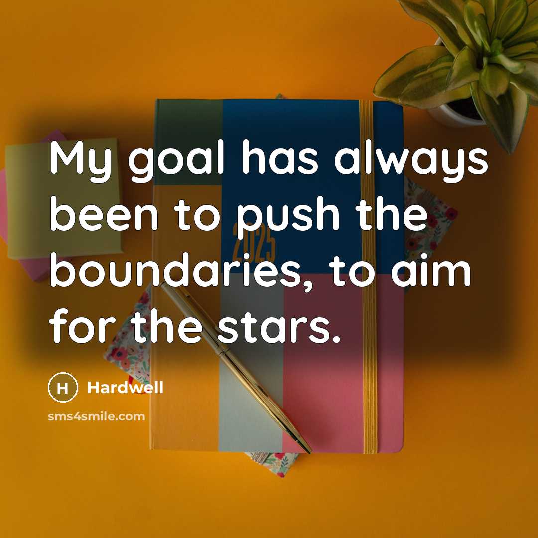 “My goal has always been to push the boundaries, to aim for the stars.” quote by Hardwell