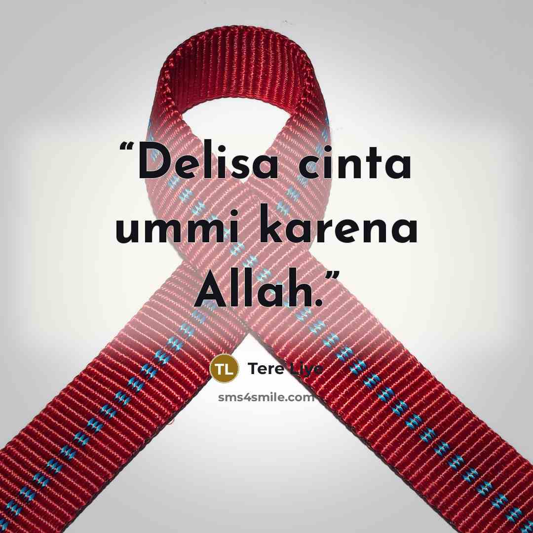 “Delisa cinta ummi karena Allah.” quote by Tere Liye