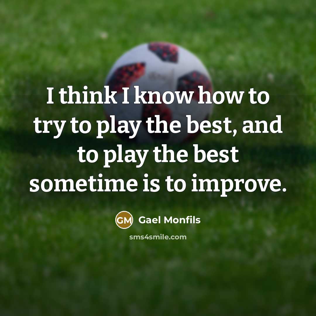 “I think I know how to try to play the best, and to play the best sometime is to improve.” quote by Gael Monfils