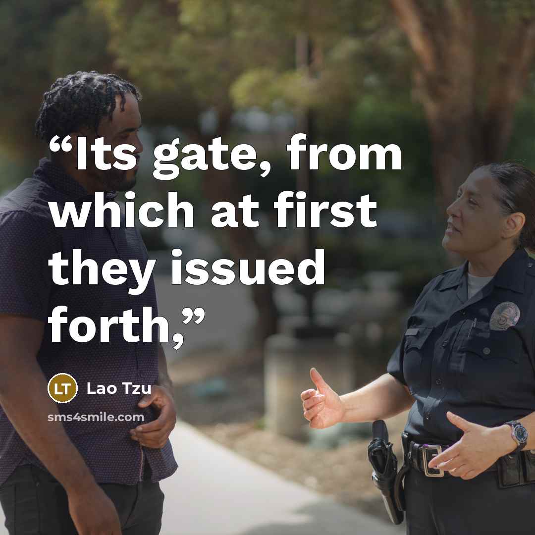 “Its gate, from which at first they issued forth,” quote by Lao Tzu