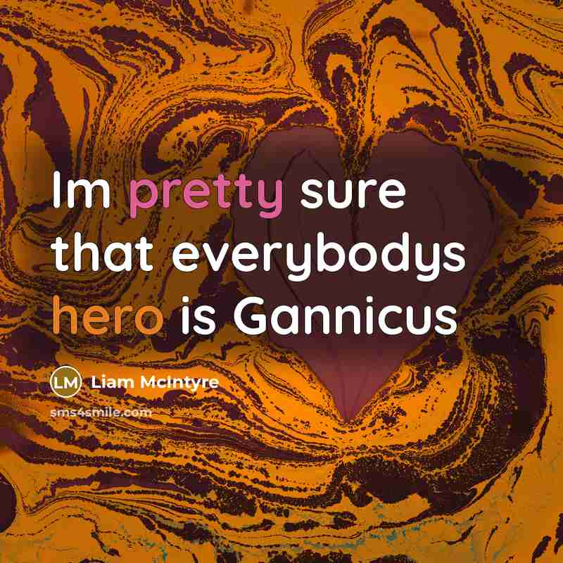“Im pretty sure that everybodys hero is Gannicus” quote by Liam McIntyre