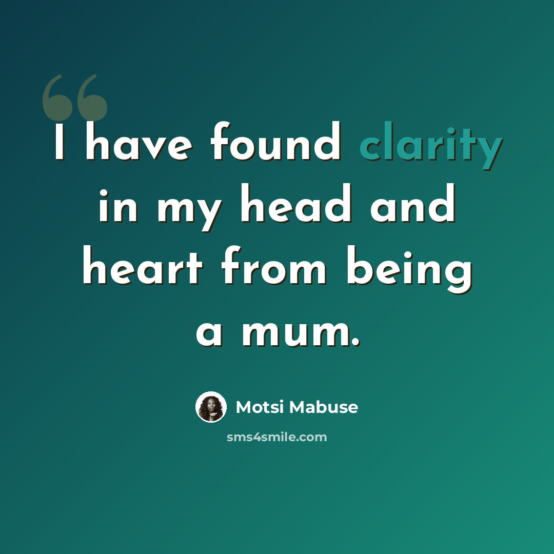 “I have found clarity in my head and heart from being a mum.” quote by Motsi Mabuse