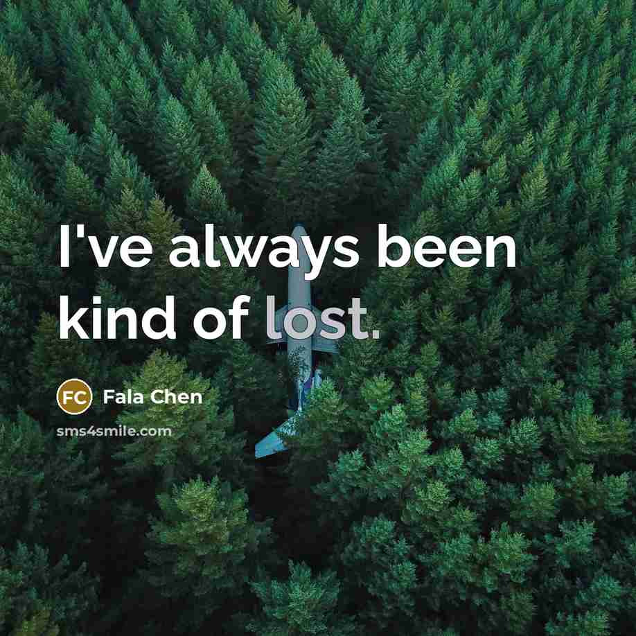 “I've always been kind of lost.” quote by Fala Chen