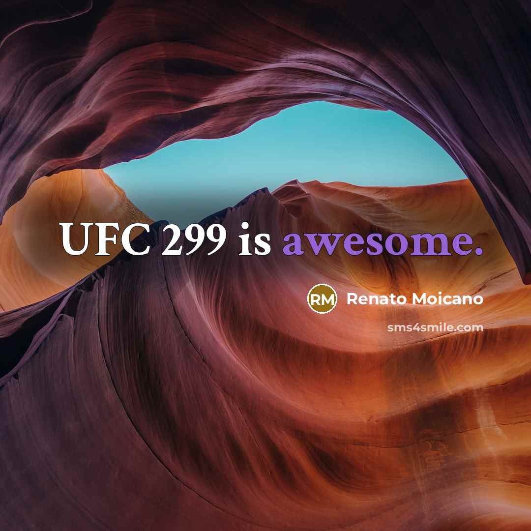 “UFC 299 is awesome.” quote by Renato Moicano