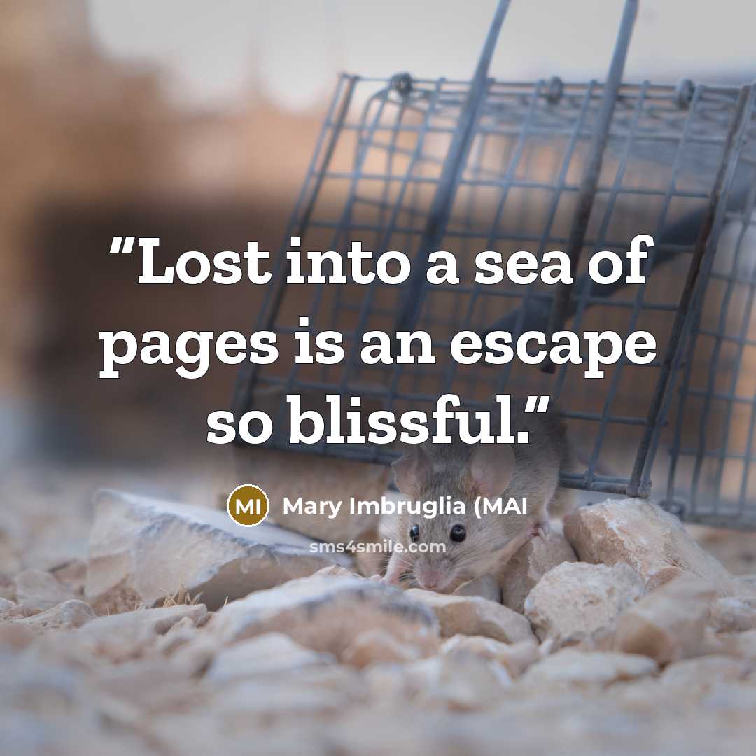 “Lost into a sea of pages is an escape so blissful.” quote by Mary Imbruglia (MAI