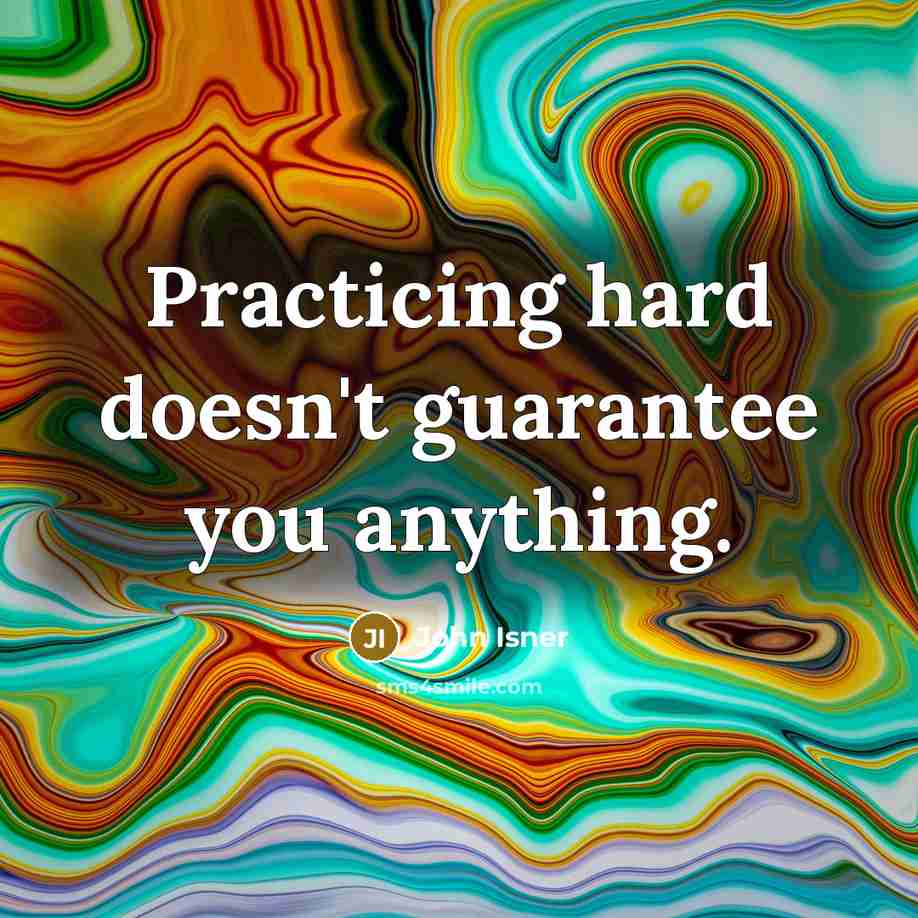 “Practicing hard doesn't guarantee you anything.” quote by John Isner