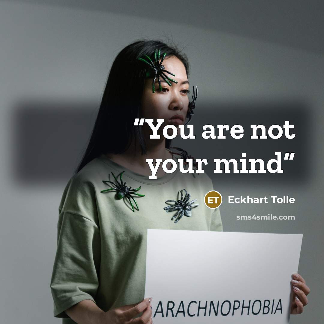 “You are not your mind” quote by Eckhart Tolle