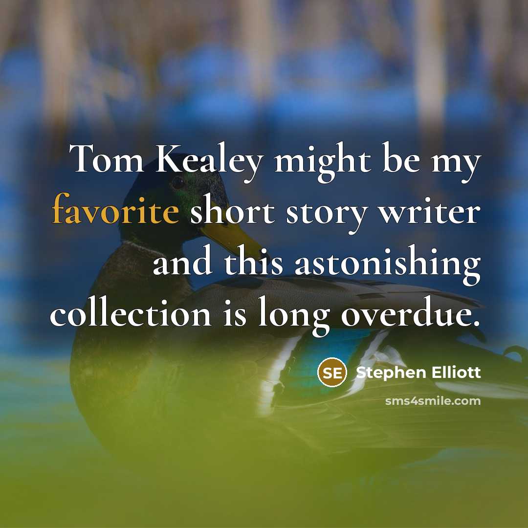 “Tom Kealey might be my favorite short story writer and this astonishing collection is long overdue.” quote by Stephen Elliott