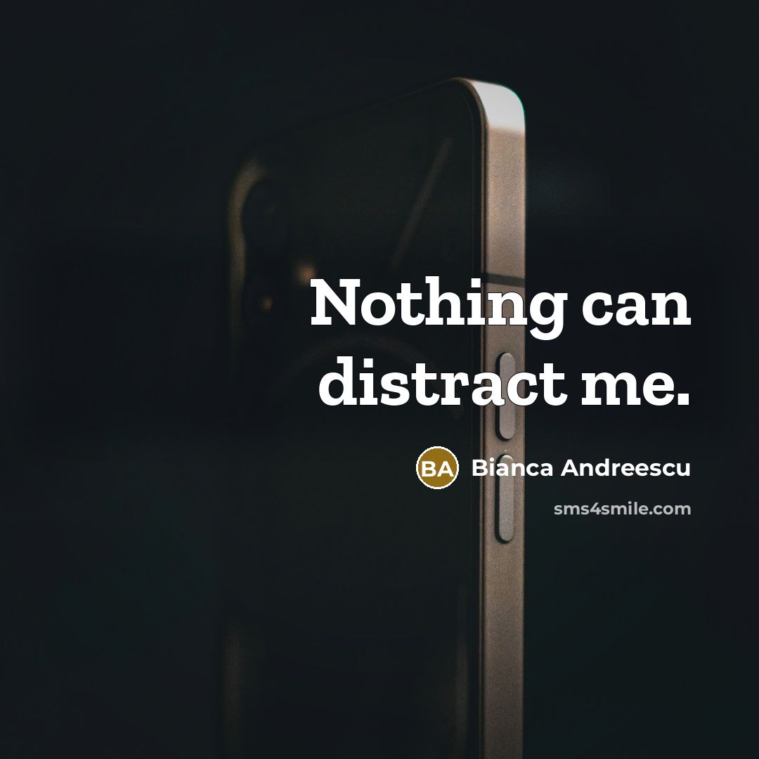 “Nothing can distract me.” quote by Bianca Andreescu