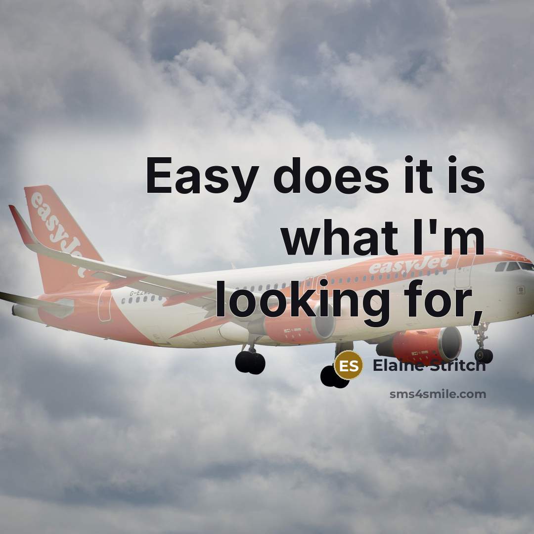 “Easy does it is what I'm looking for,” quote by Elaine Stritch