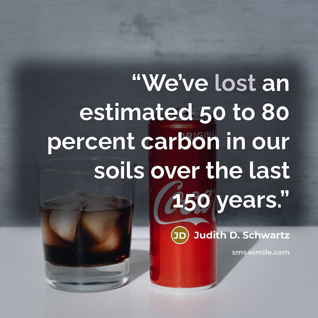 “We’ve lost an estimated 50 to 80 percent carbon in our soils over the last 150 years.” quote by Judith D. Schwartz