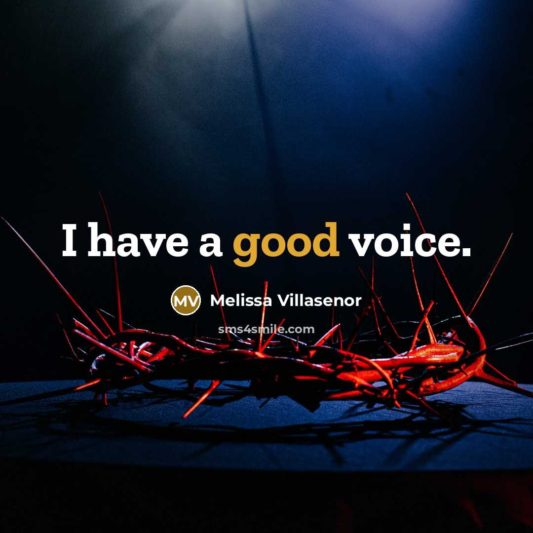 “I have a good voice.” quote by Melissa Villasenor