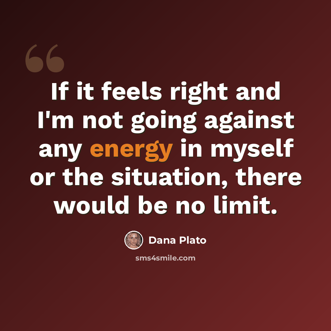 “If it feels right and I'm not going against any energy in myself or the situation, there would be no limit.” quote by Dana Plato