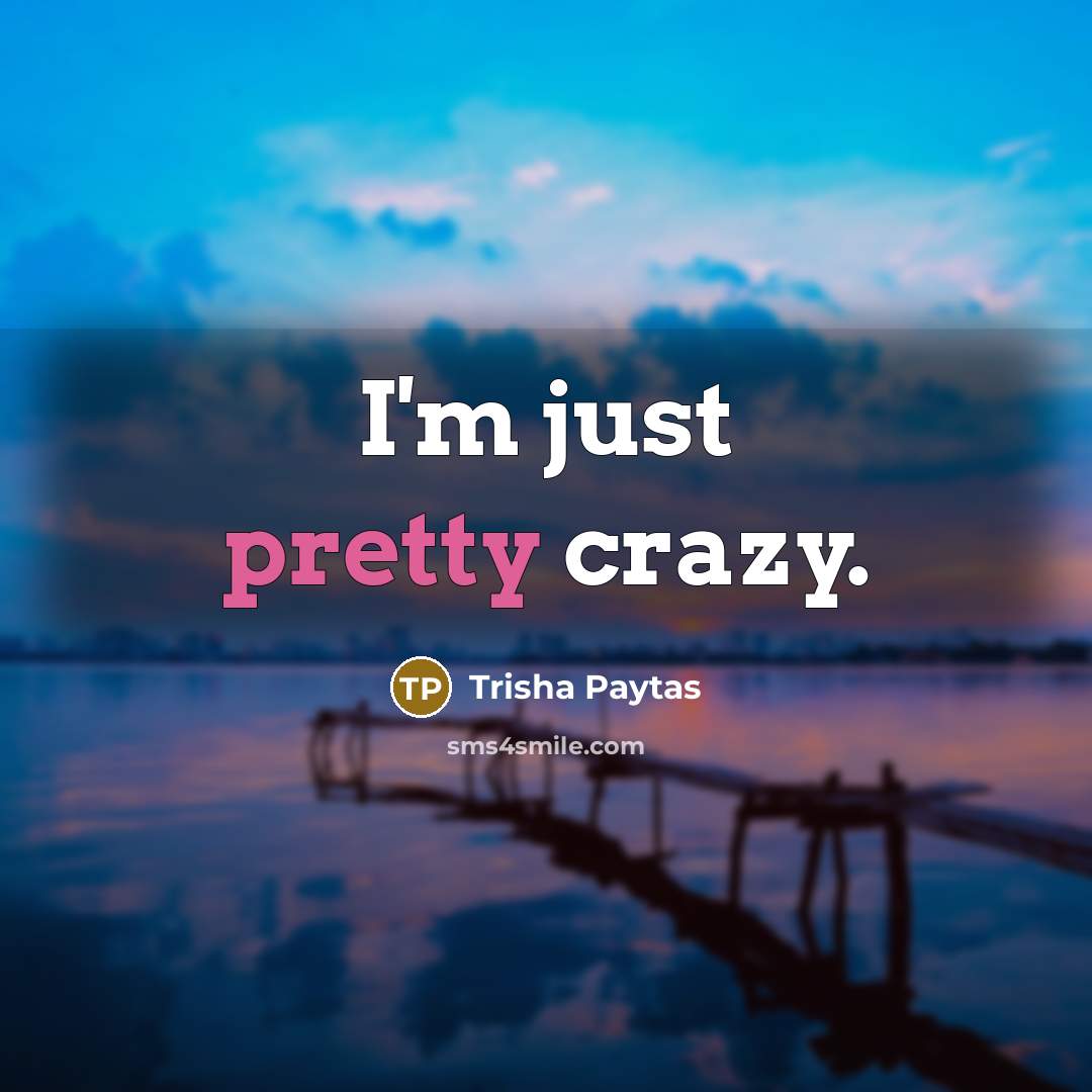 “I'm just pretty crazy.” quote by Trisha Paytas
