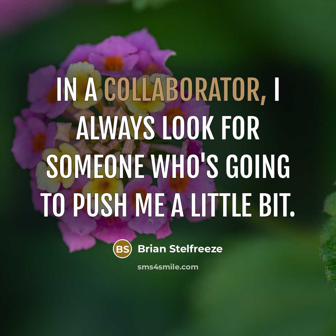 “In a collaborator, I always look for someone who's going to push me a little bit.” quote by Brian Stelfreeze
