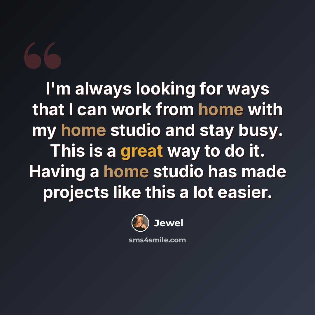 “I'm always looking for ways that I can work from home with my home studio and stay busy. This is a great way to do it. Having a home studio has made projects like this a lot easier.” quote by Jewel