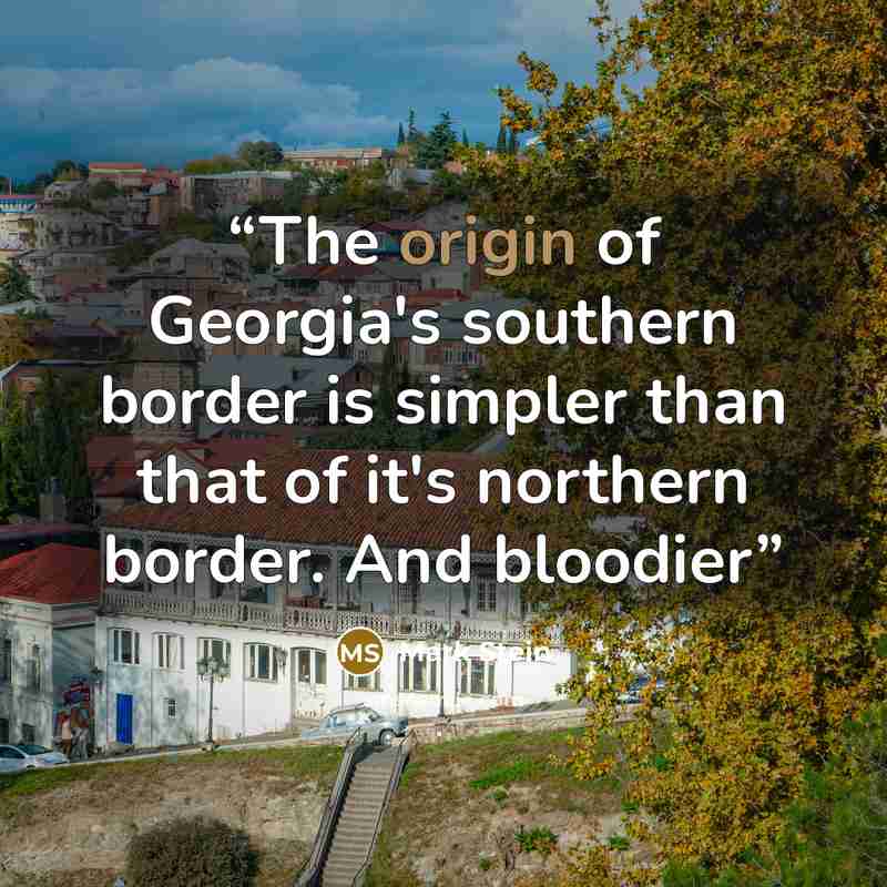 “The origin of Georgia's southern border is simpler than that of it's northern border. And bloodier” quote by Mark Stein