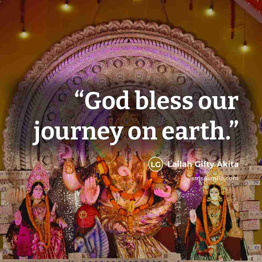 “God bless our journey on earth.” quote by Lailah Gifty Akita
